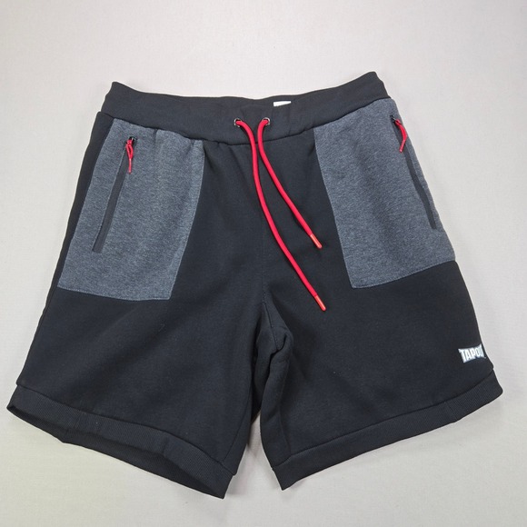 Tapout Other - Tapout Athletic Sweat Shorts Colorblock Zipper Pockets Black Grey Mens Large L
